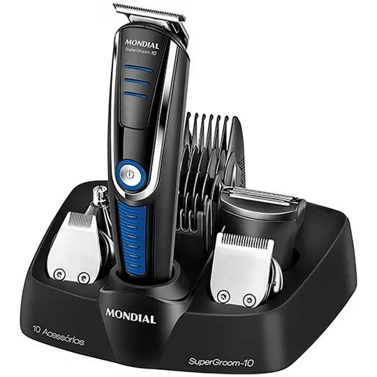 Cortadora de Pelo y Barba Mondial BG-03 Super Groom 10 Bivolt Único