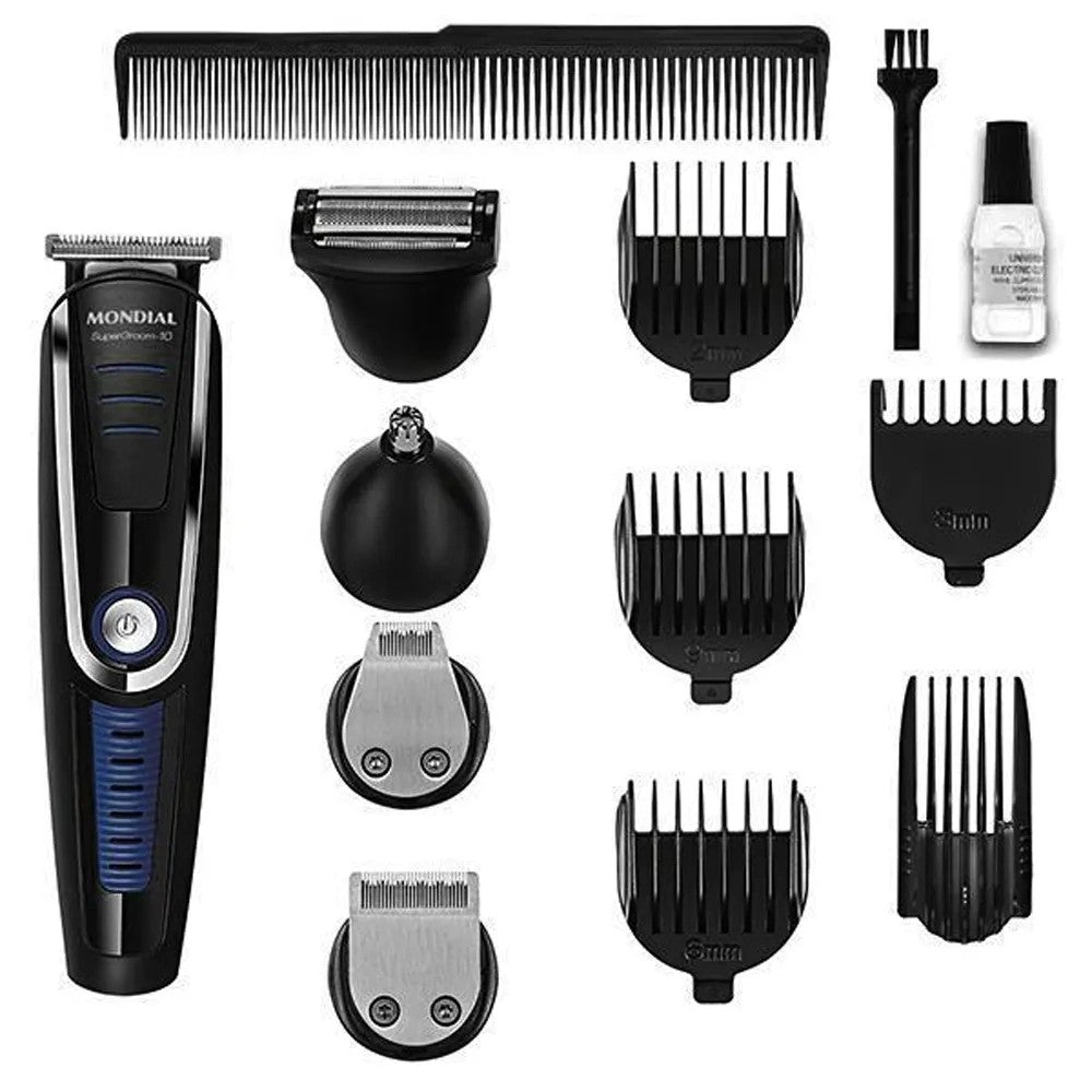 Cortadora de Pelo y Barba Mondial BG-03 Super Groom 10 Bivolt Único