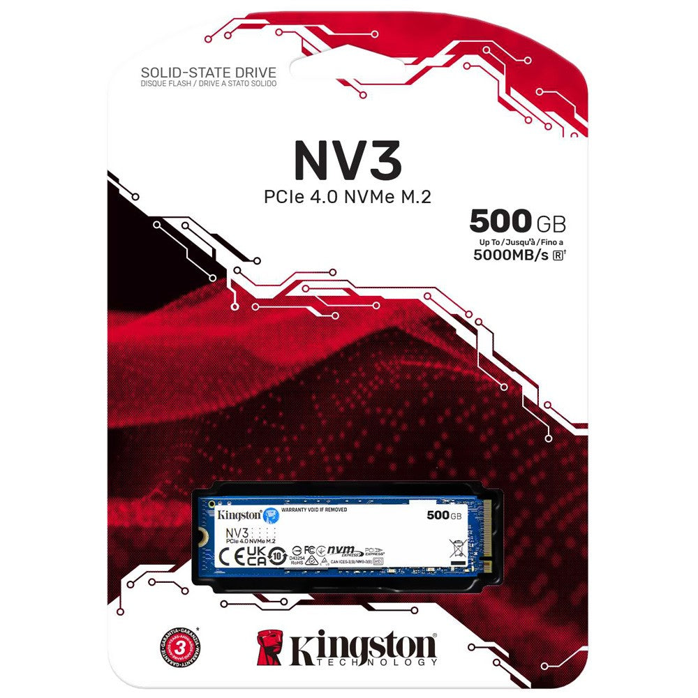 Disco SSD Kingston NV3 500GB M.2 NVMe Único