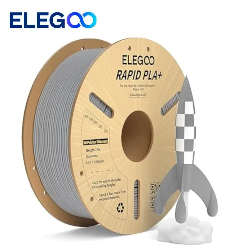 Filamento Elegoo Rapid PLA+ 1.75mm 1kg Grey