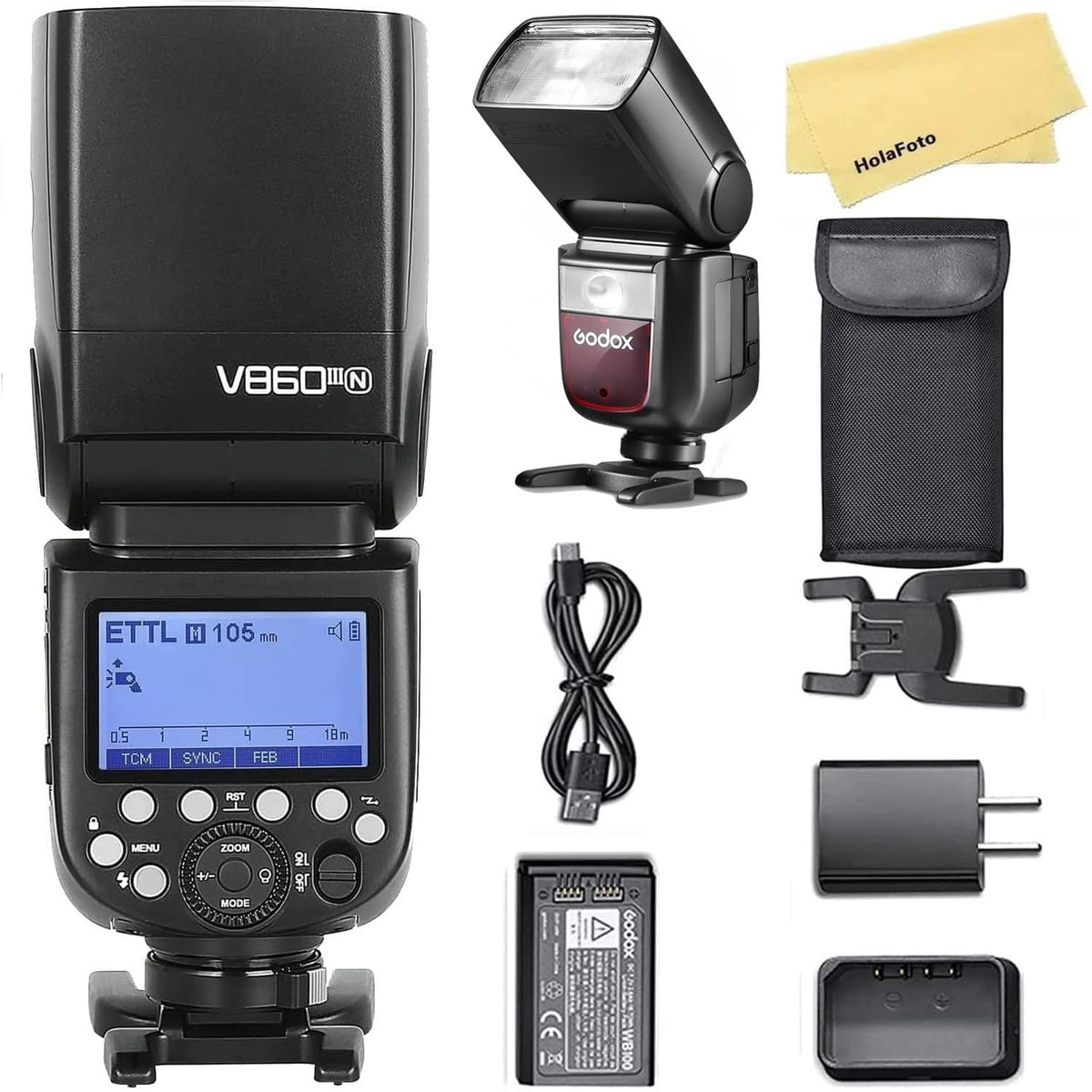 Flash Godox V860III Kit para Nikon Único