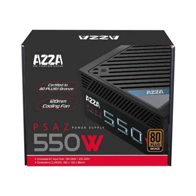 Fuente de Poder Azza 550W 80 Plus Bronze Único
