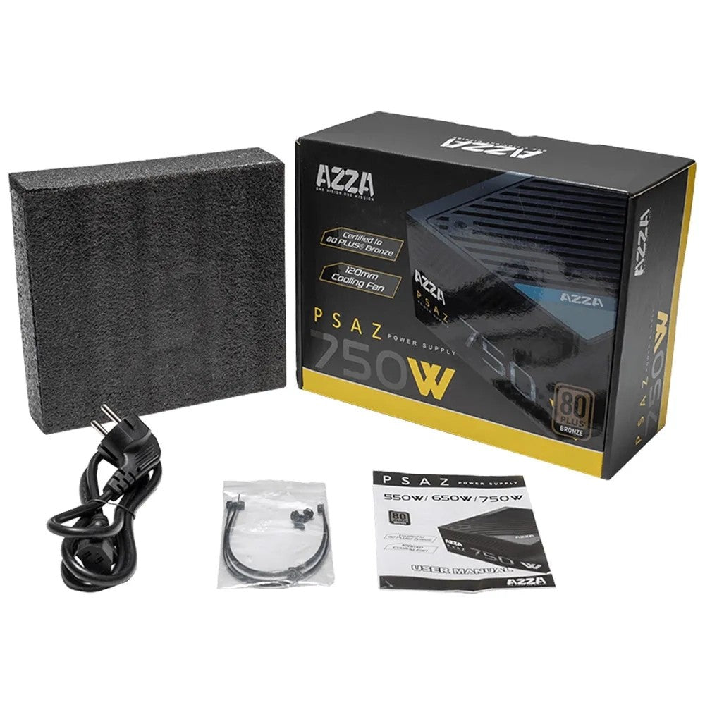Fuente de Poder Azza 750W 80 Plus Bronze Único