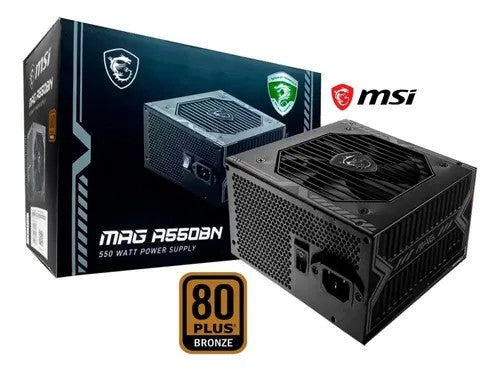 Fuente de Poder MSI MAG A550BN 550W 80 Plus Bronze Negro