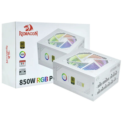 Fuente de Poder Redragon GC-PS007W 850W 80 Plus Gold RGB Full Modular White