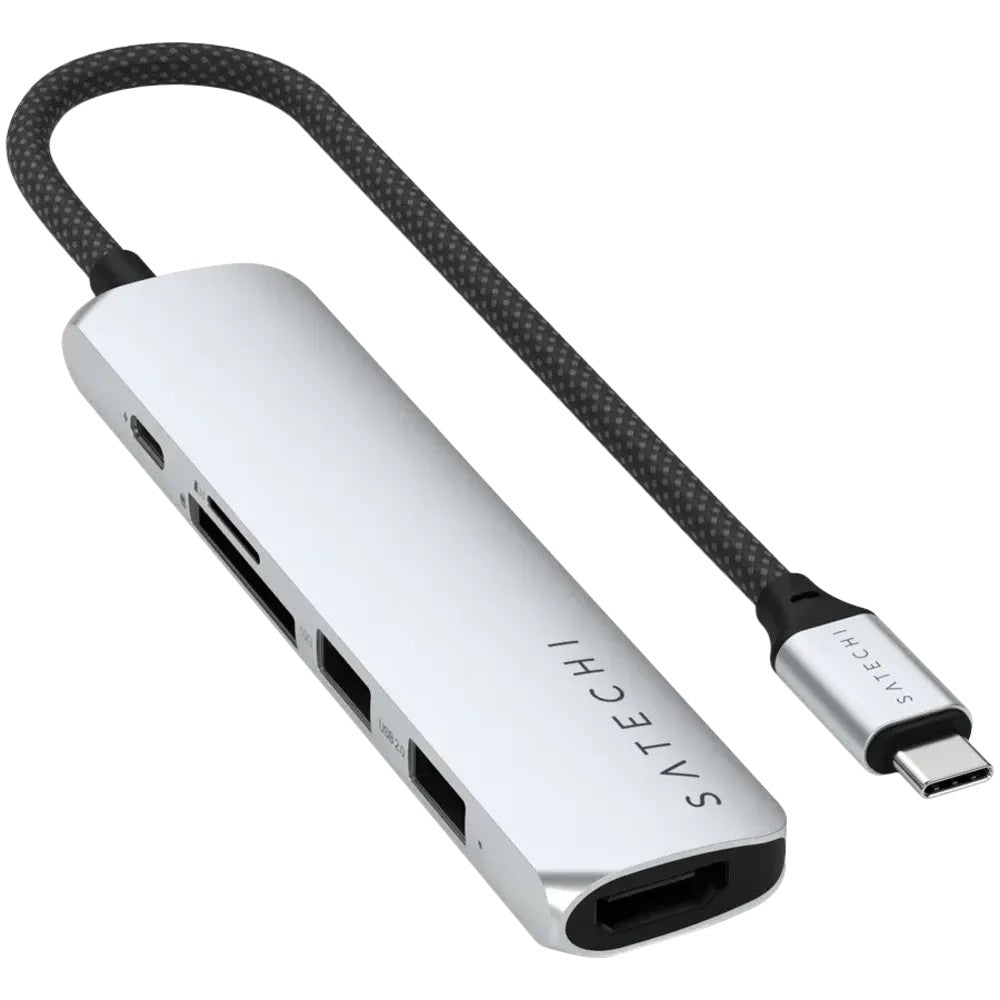 Hub USB-C Satechi 6 en 1 Slim 4K Silver