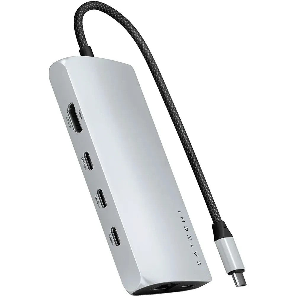 Hub USB-C Satechi 8K Ethernet V3 Silver