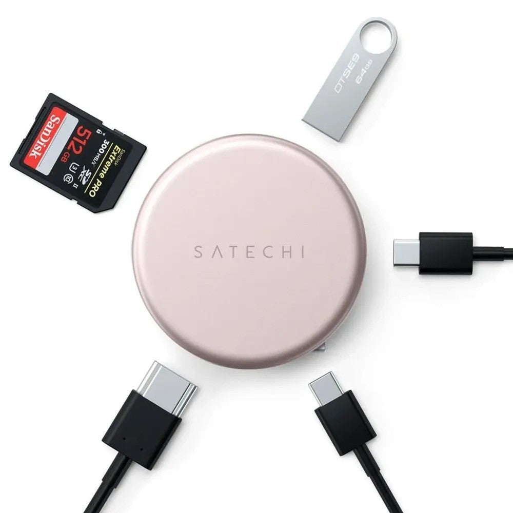 Hub USB-C Satechi OnTheGo 5 en 1 Blush