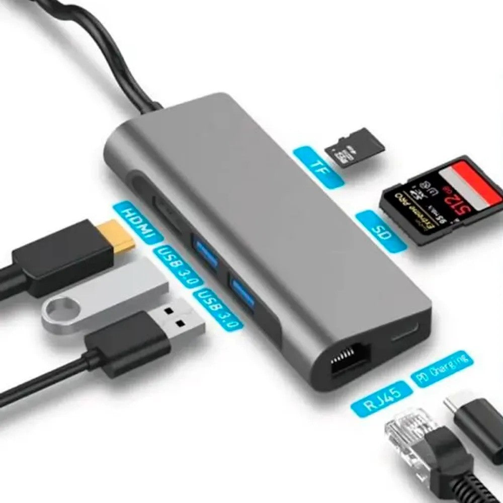 Hub USB-C Satellite A-HUBC53 HDMI 7 Puertos Único