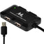 Hub USB MTEK HR-008 3 Puertos con Lector de Memoria Negro
