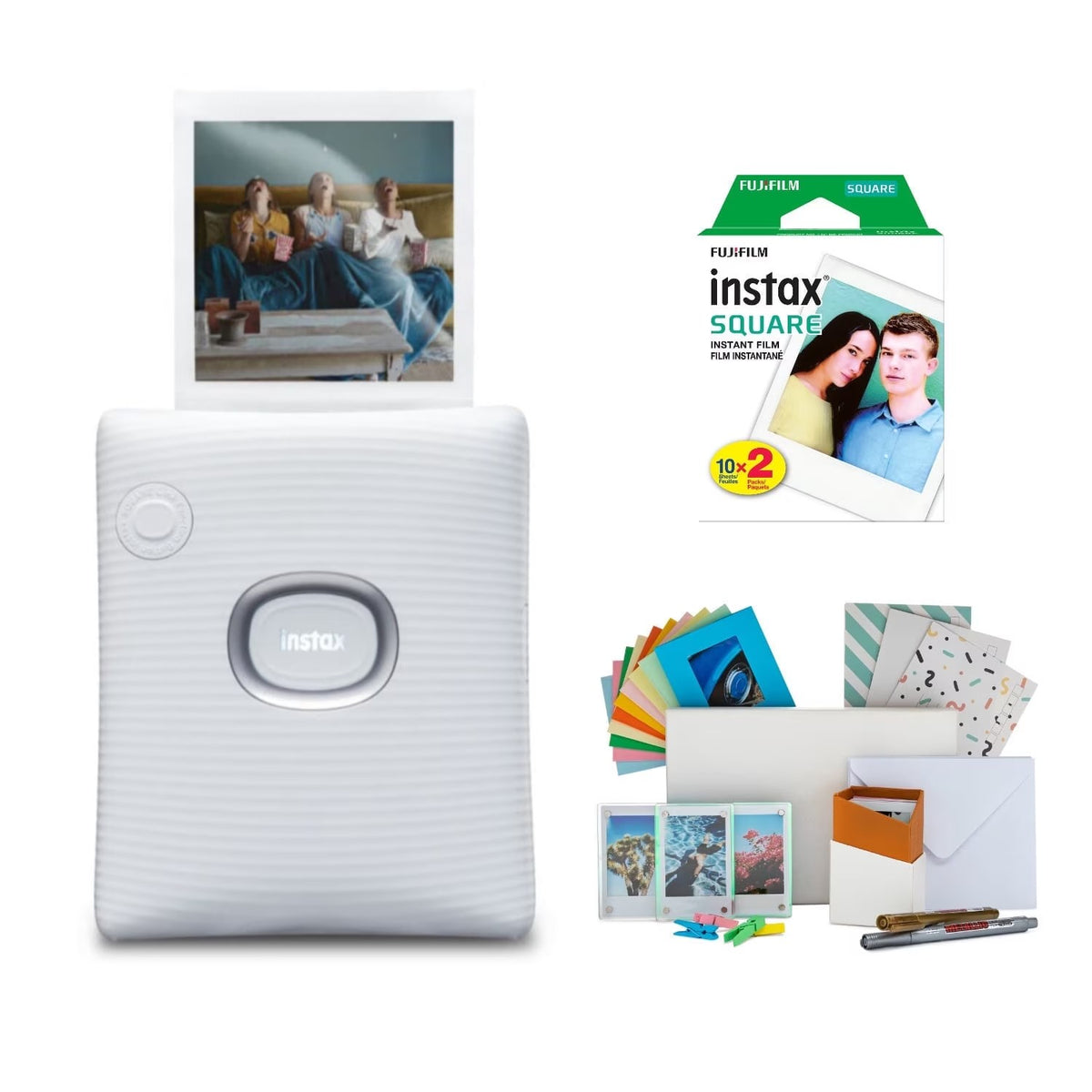 Impresora Fujifilm Instax Square Link Bundle Kit White