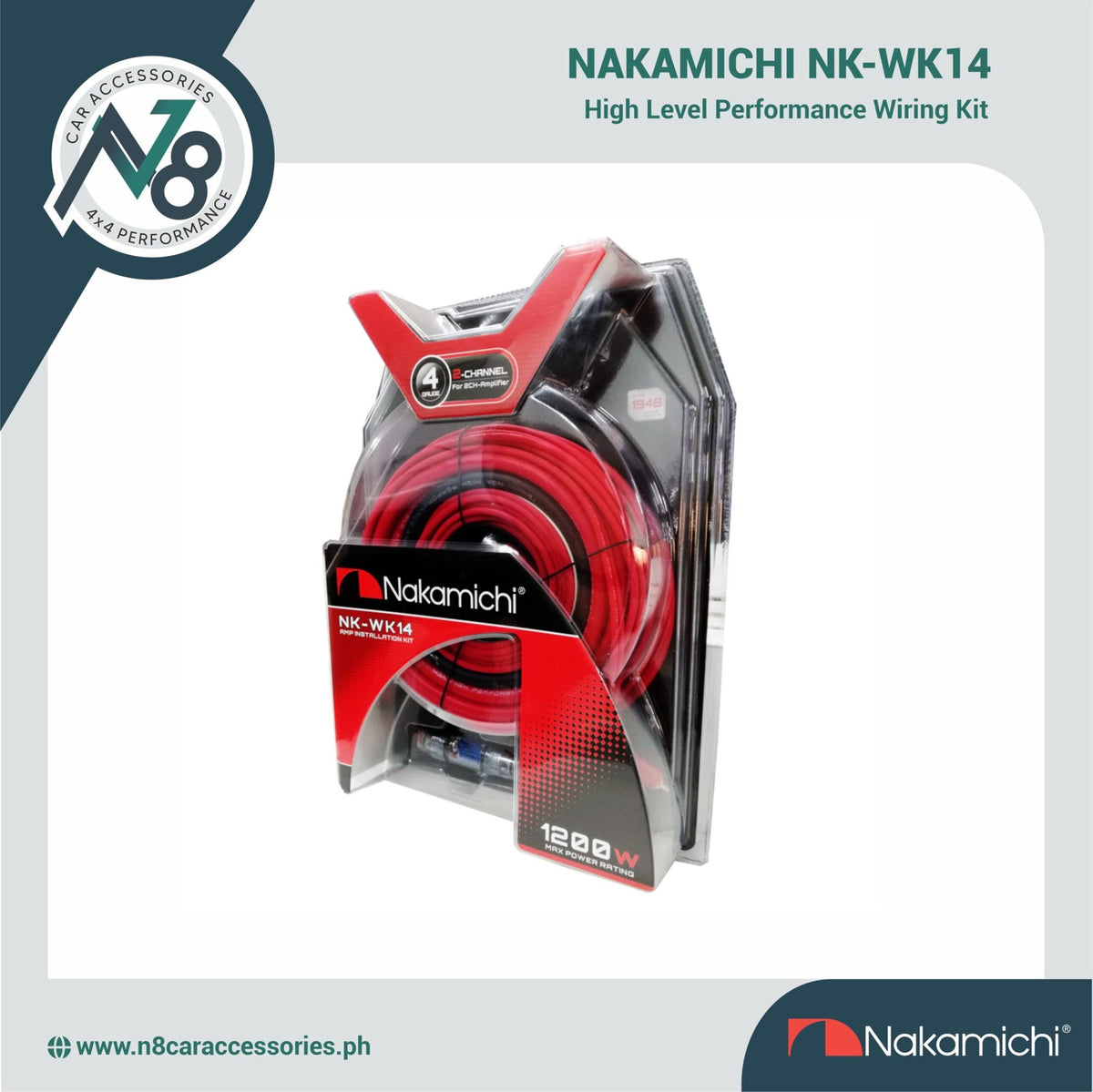 Kit de Cables Nakamichi NAKNWK14 4GA Único