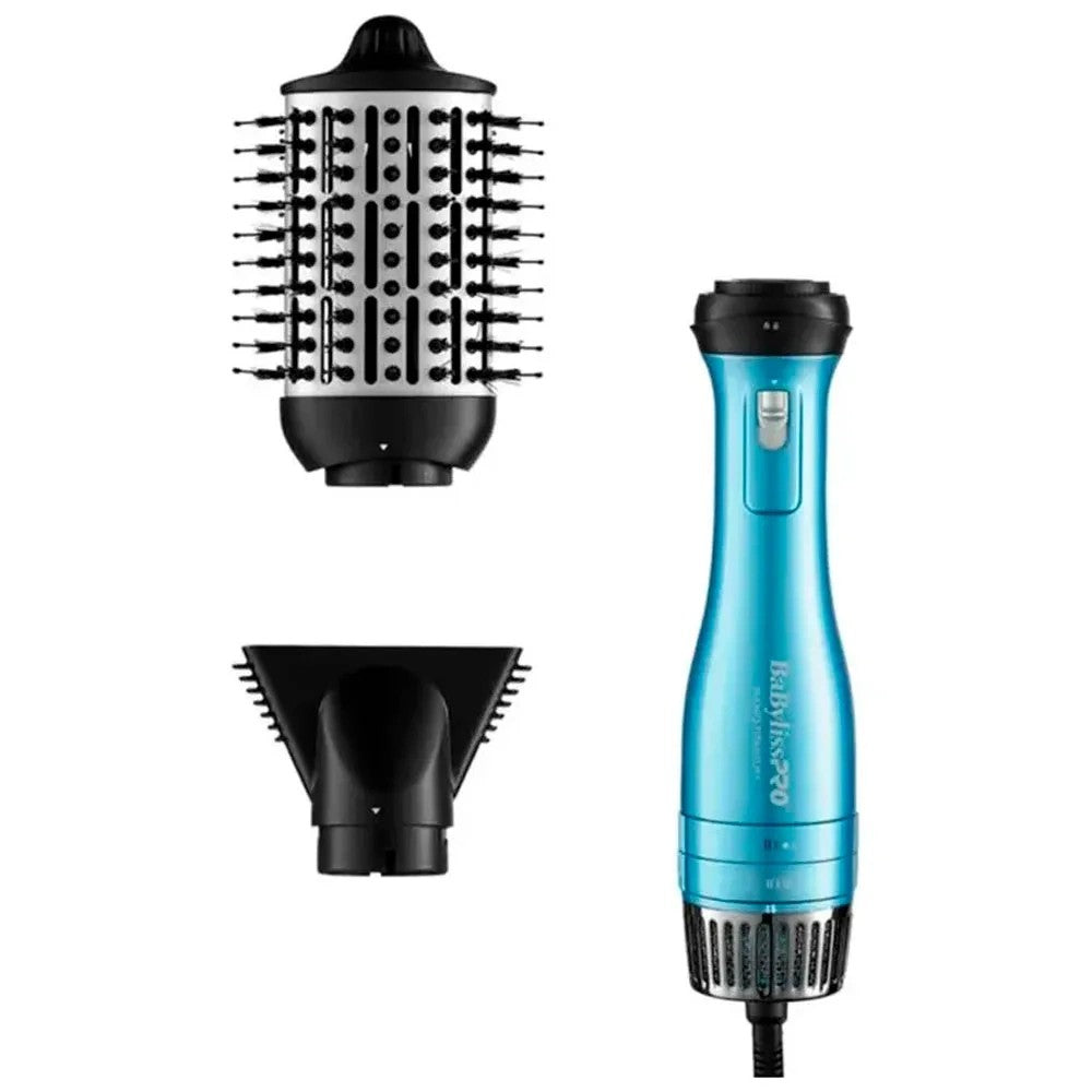 Kit Secador y Cepillo Babyliss Pro Nano Titanium BNTDHB275UZ 220V Azul
