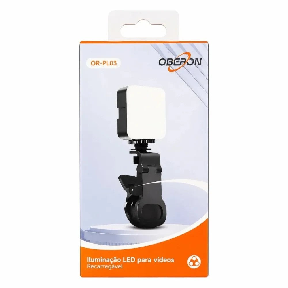 Luz LED Oberon OR-PL03 7W Recargable para Video Único