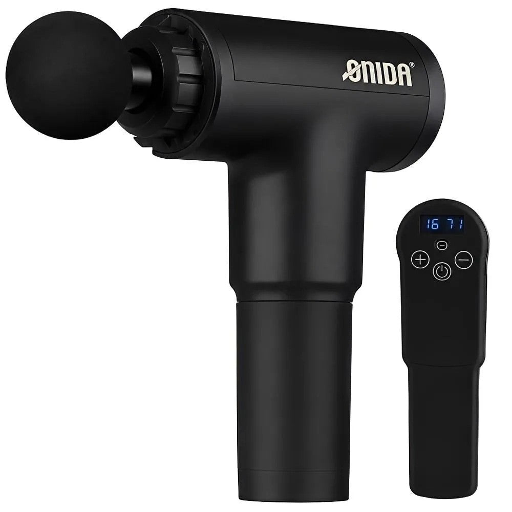 Masajeador Pistola Portátil Onida ON-5012 6 Velocidades Bivolt Negro