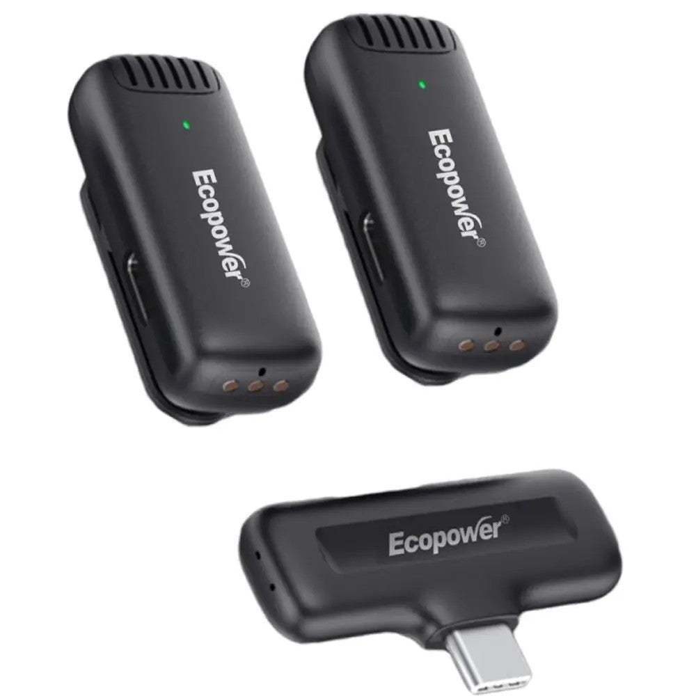 Micrófono Inalámbrico Ecopower EP-M096 USB-C Duo Lavalier Único