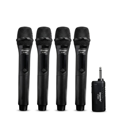 Micrófono Inalámbrico Ecopower EP-M608 4 Micrófonos Negro
