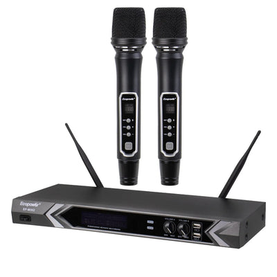 Micrófono Inalámbrico Ecopower EP-M608 4 Micrófonos Negro