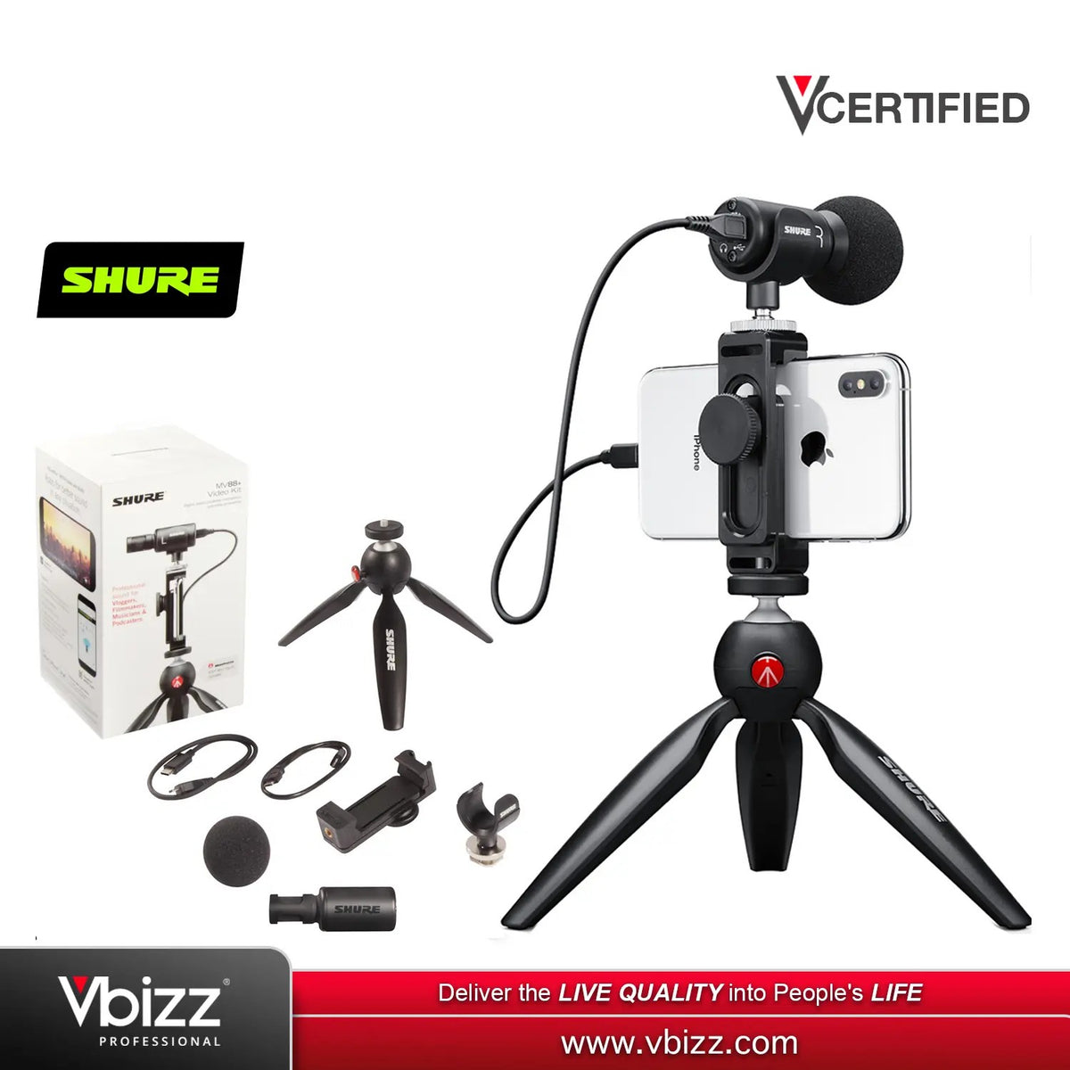 Micrófono Shure MV88+ DIG Video Kit Único