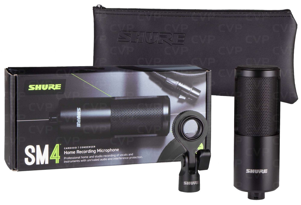 Micrófono Shure SM4 Home Studio Negro