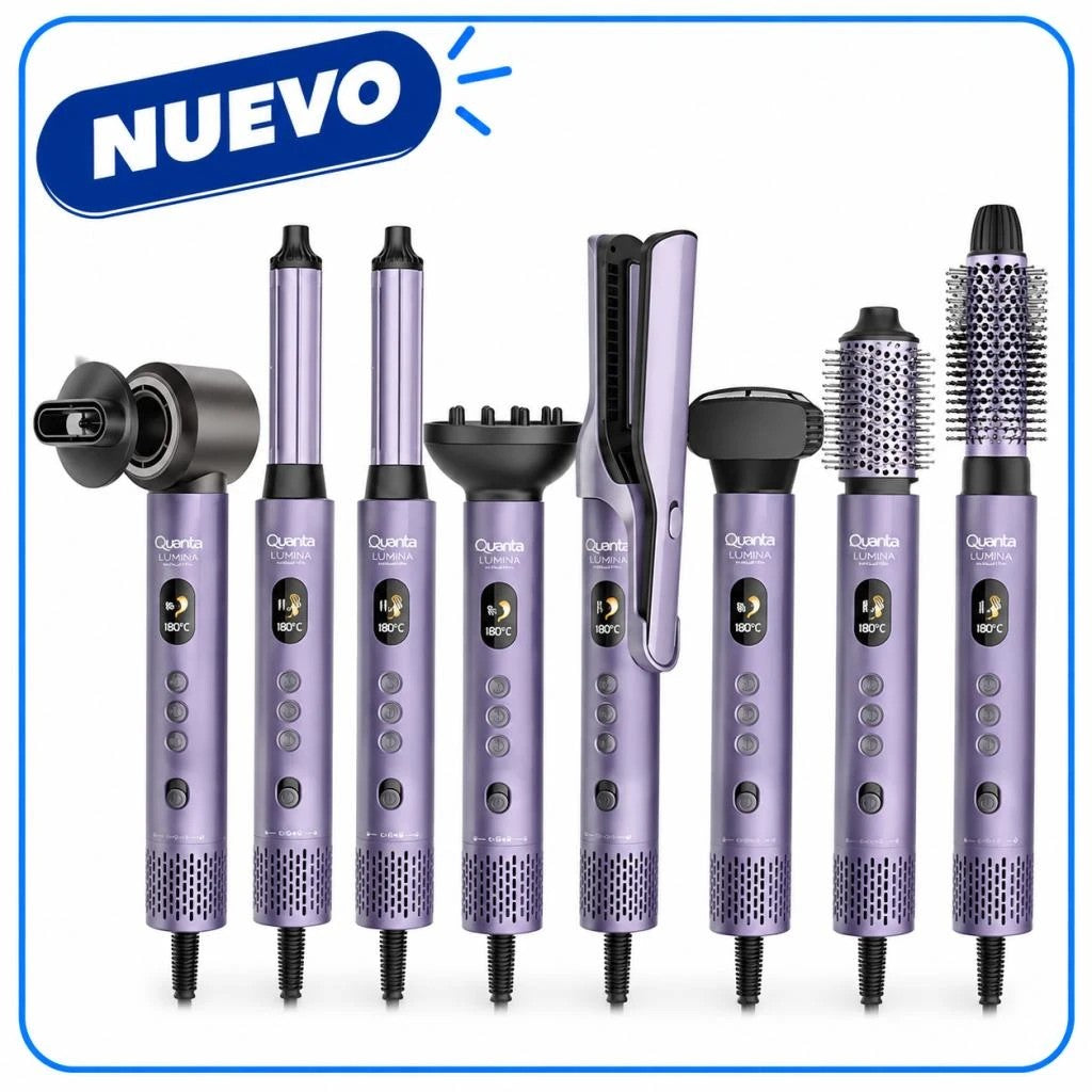 Modelador de Cabello Quanta QTKA81 8 en 1 con Alisador 1500W 220V Único