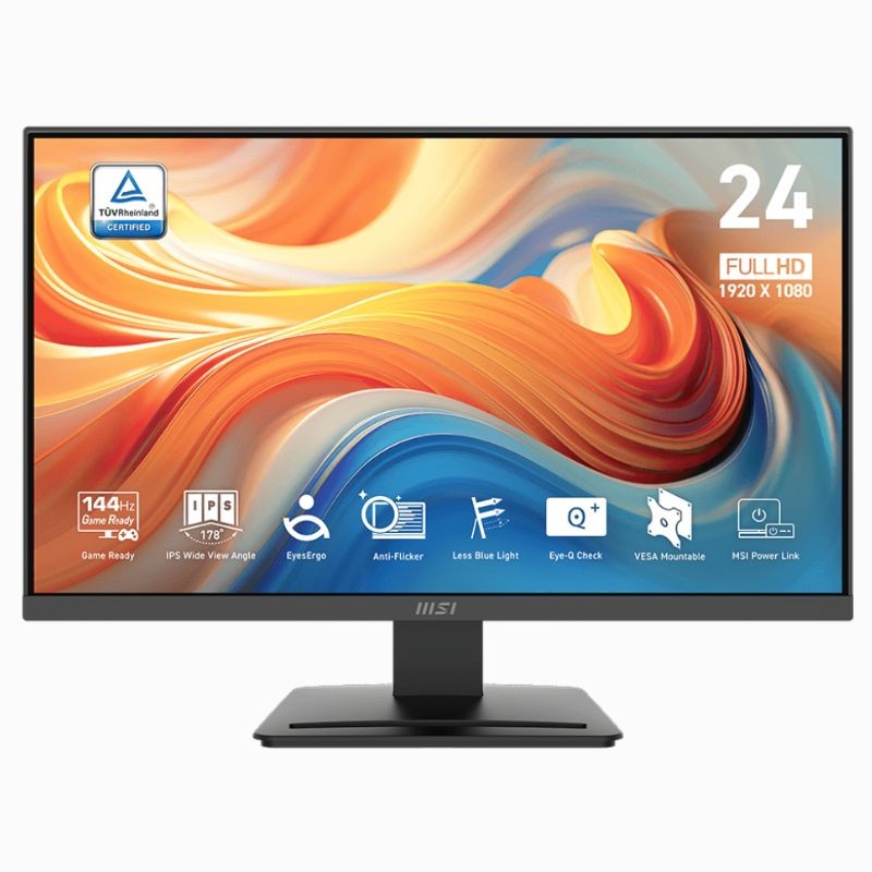 Monitor Gamer 24" MSI PRO MP242E E14 FHD/HDMI/144HZ Negro