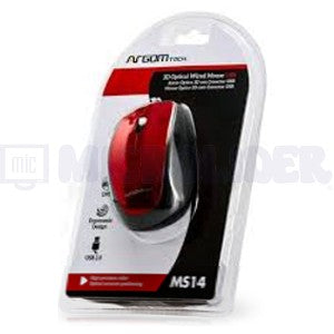 Mouse Argom ARG-MS-0014 3D Rojo