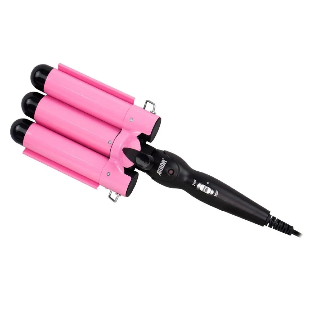 Ondulador de Cabello Onida ON-2675 Tri Ondas 130W Bivolt Negro/Rosa