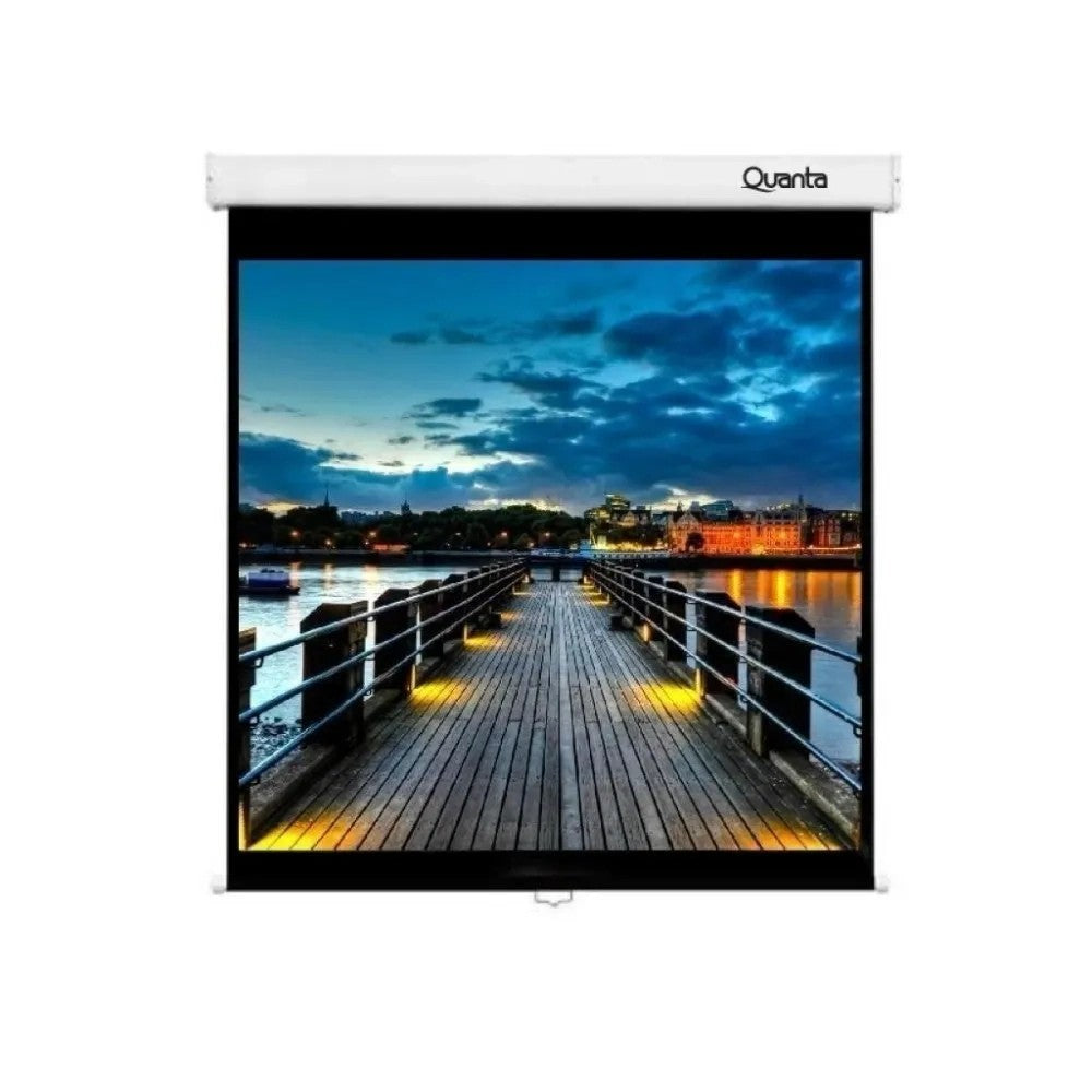 Pantalla de Proyección Eléctrica Quanta QTTLE100 100" Pared/Techo 220V Único