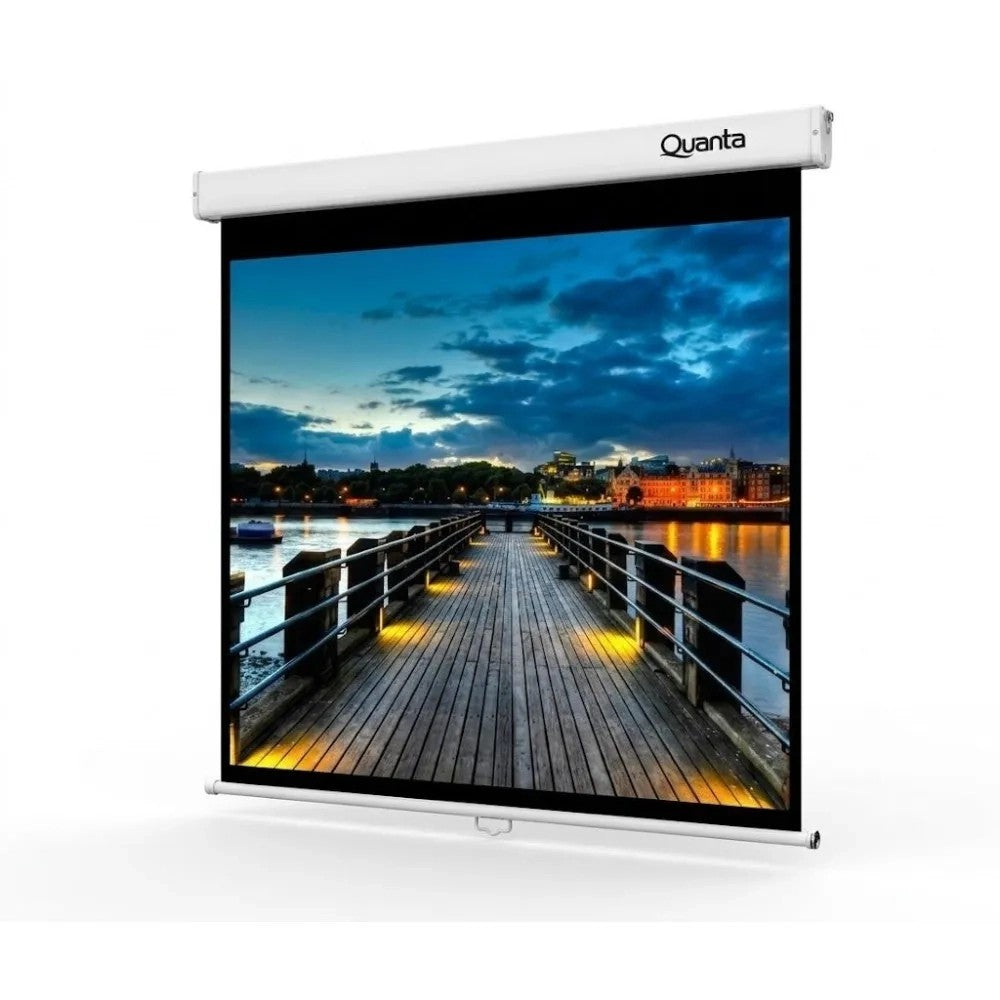 Pantalla de Proyección Eléctrica Quanta QTTLE100 100" Pared/Techo 220V Único