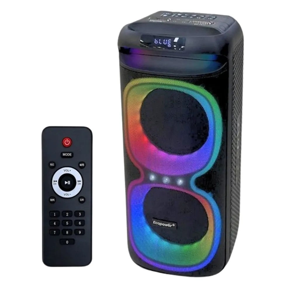 Parlante Ecopower EP-1917 8" 75W Bluetooth/USB/FM Negro