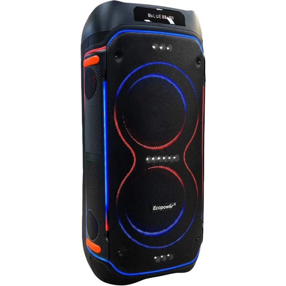 Parlante Ecopower EP-1963 8" 100W Bluetooth Recargable con Micrófono Negro