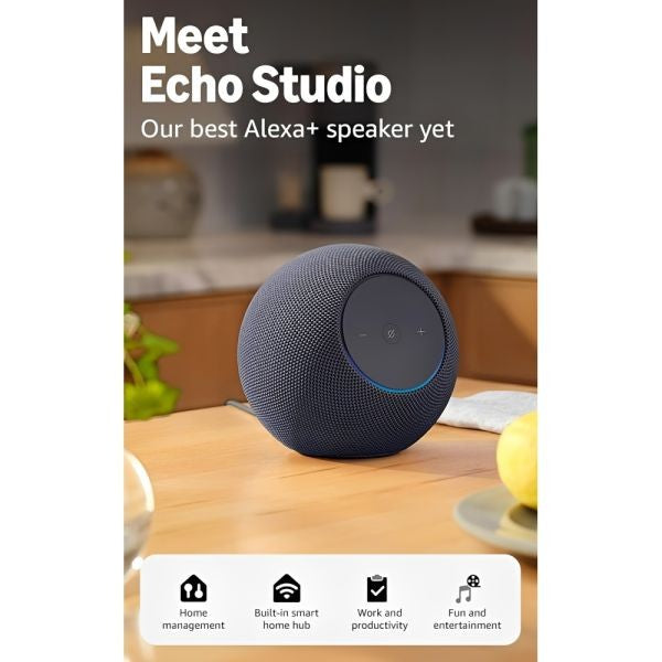 Parlante Inteligente Amazon Echo Studio 2da Gen con Alexa Graphite