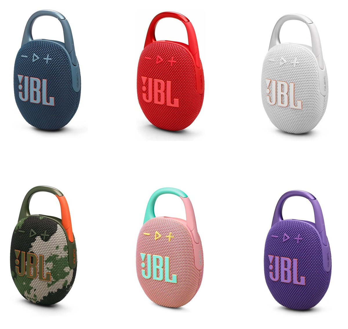 Parlante JBL CLIP5 Portable (Blue, Pink, Purple)