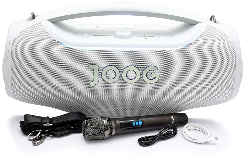 Parlante Joog Pair Ultra 450W Bluetooth IPX5 TWS con Micrófono Blanco