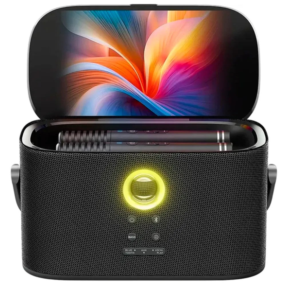 Parlante Joog Shell S2 Karaoke con Pantalla 8" y 2 Micrófonos 140W Black