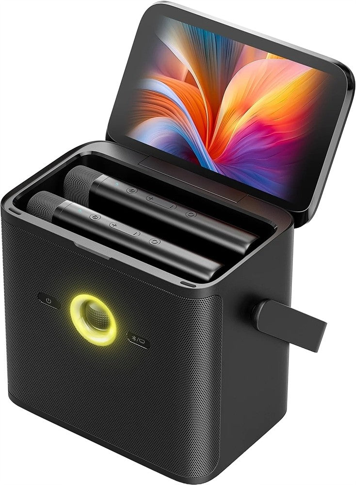 Parlante Joog Shell S3 Karaoke con Pantalla 7" y 2 Micrófonos 80W Black