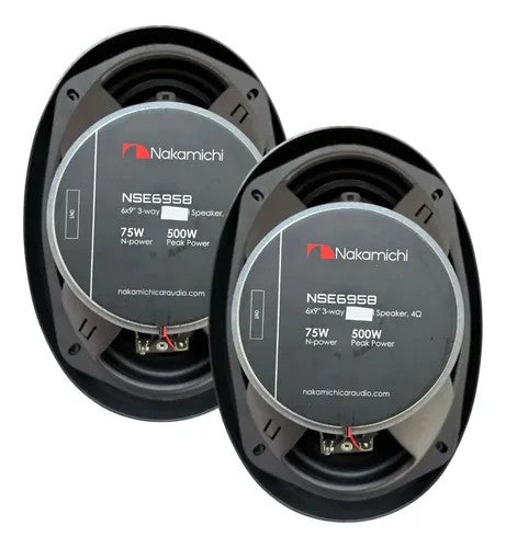 Parlante para Auto Nakamichi NSE6958 6x9" 500W 75W RMS 3 Vías Único