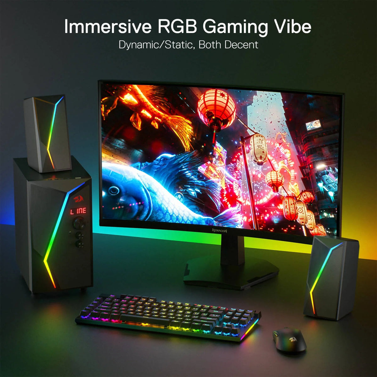 Parlante Redragon Anvil Pro GS520-PRO 2.1 RGB Único