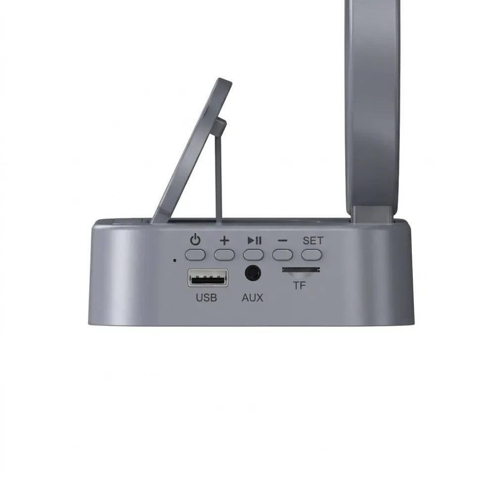 Parlante Smart Vision Y-558 RGB Bluetooth/FM con Cargador Wireless 5W Silver