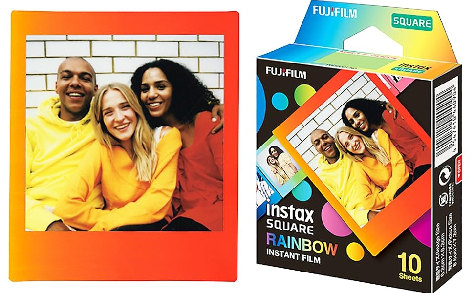 Película Instantánea Fujifilm Instax Square Rainbow 10 Fotos Único