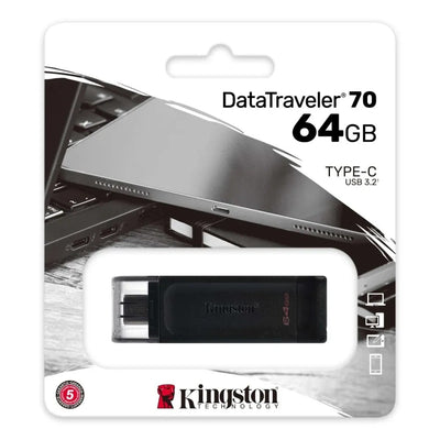 Pendrive Kingston DataTraveler 70 64GB USB-C 3.2 Único