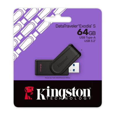 Pendrive Kingston DataTraveler Exodia S 64GB USB 3.2 Único