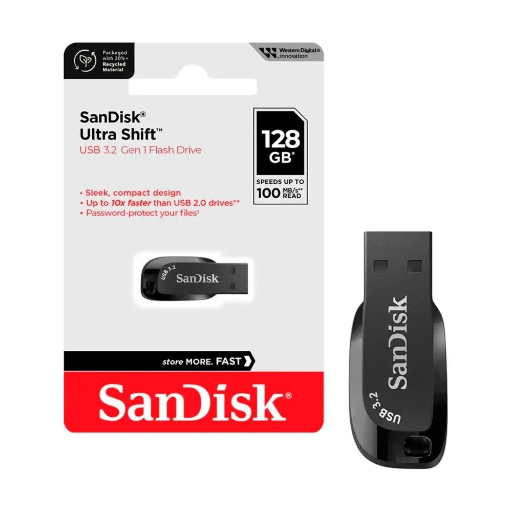 Pendrive SanDisk Ultra Shift 128GB USB 3.2 Único