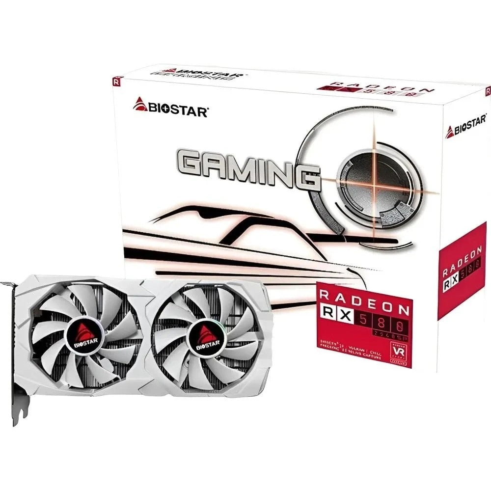 Placa de Video Biostar Radeon RX 580 2048SP 8GB White