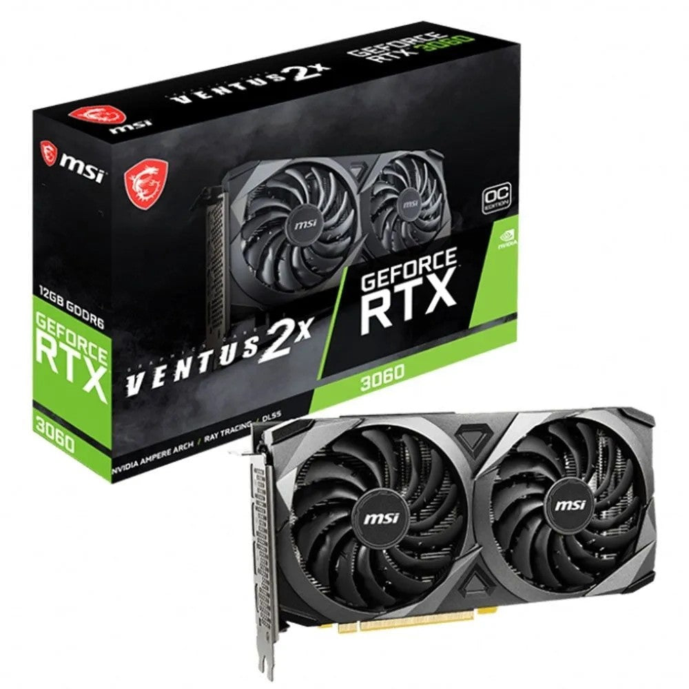 Placa de Video MSI GeForce RTX 3060 Ventus 2X OC 12GB GDDR6 Único