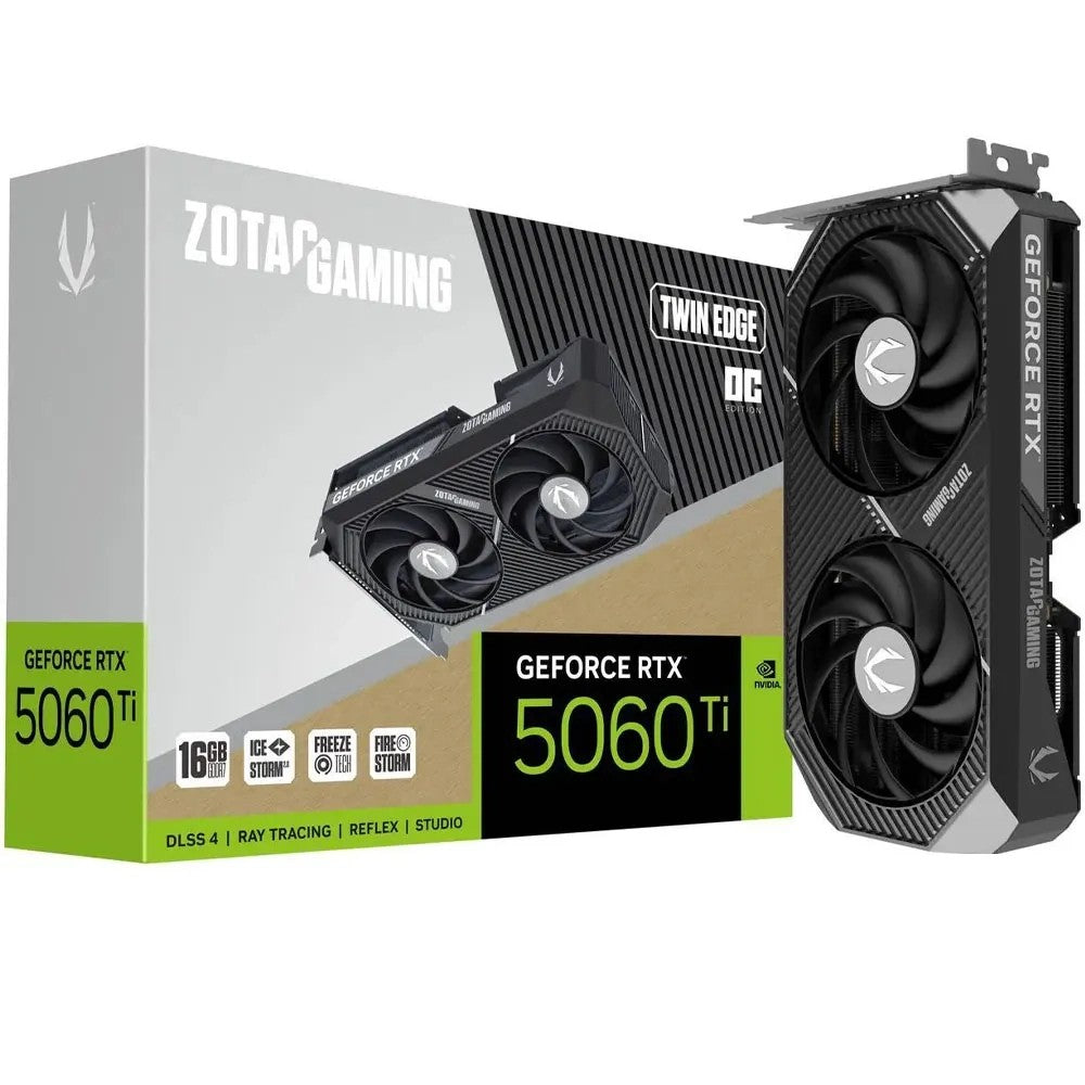 Placa de Video Zotac GeForce RTX 5060 Ti Twin Edge OC 16GB GDDR7 Único