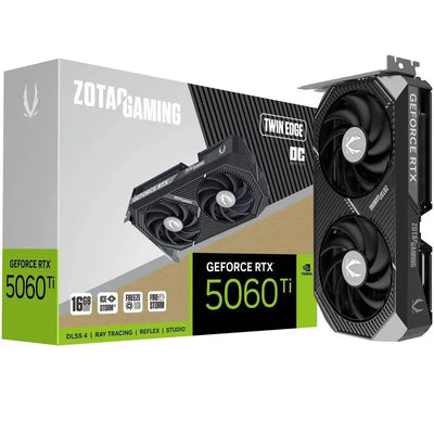 Placa de Video Zotac GeForce RTX 5060 Ti Twin Edge OC 16GB GDDR7 Único