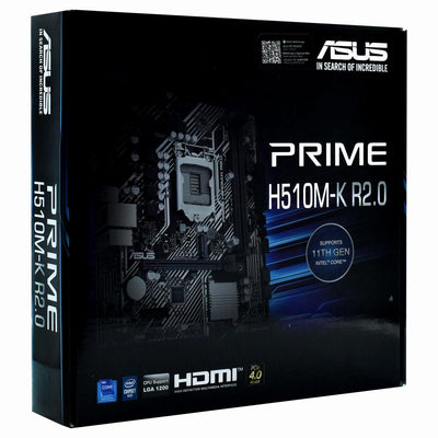 Placa Madre ASUS Prime H510M-K R2.0 LGA1200 DDR4 Único