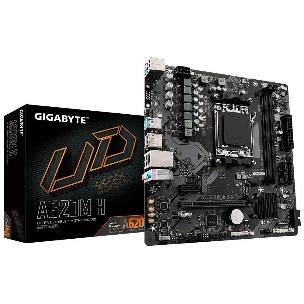 Placa Madre Gigabyte A620M H AM5 DDR5 Único